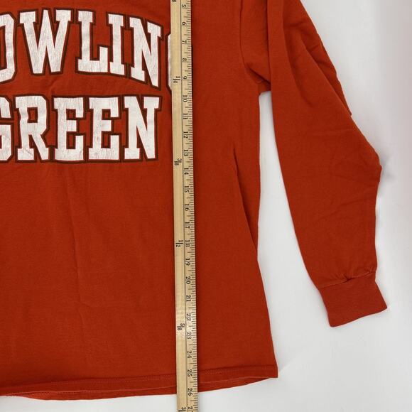 Vintage Bowling Green State University Shirt Men Large Orange Sleeve Print BGSU - Picture 11 of 11